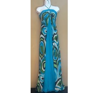 Laundry By Shelli Segal Swirl Pattern Maxi Dress